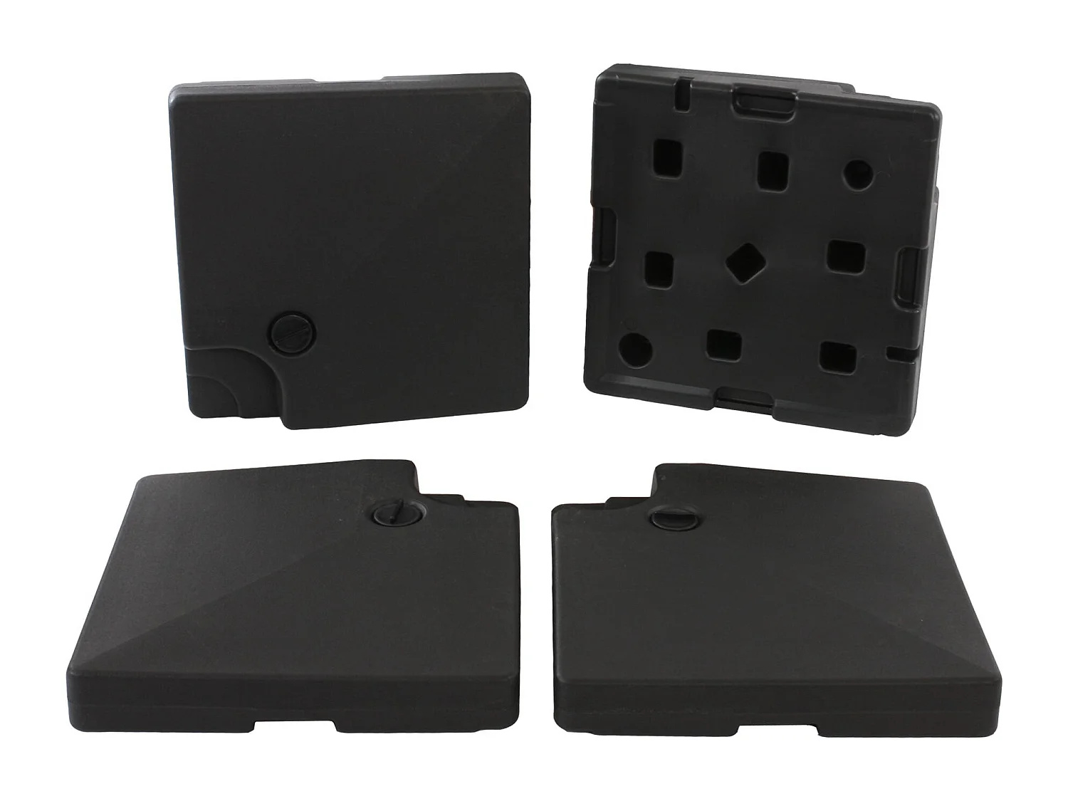 Ampelschirm MCW-A96 II, Creme-grau mit Ständer