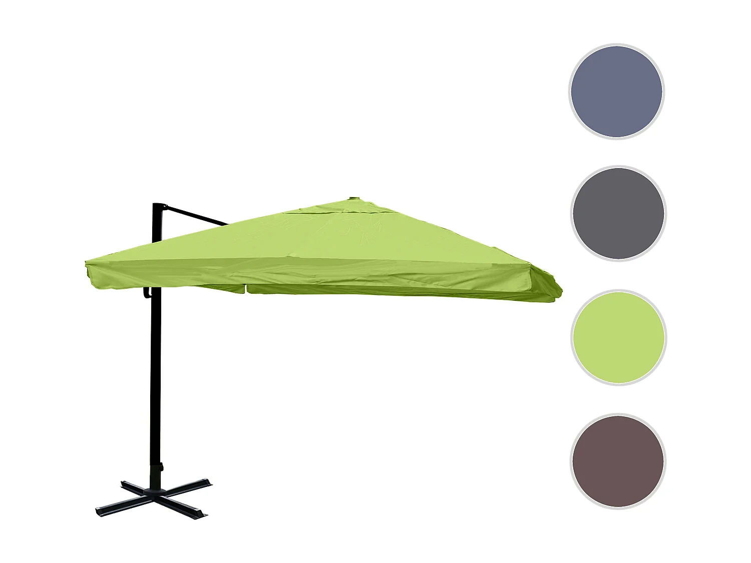 Ampelschirm MCW-A96 I, Flap, grün ohne Ständer