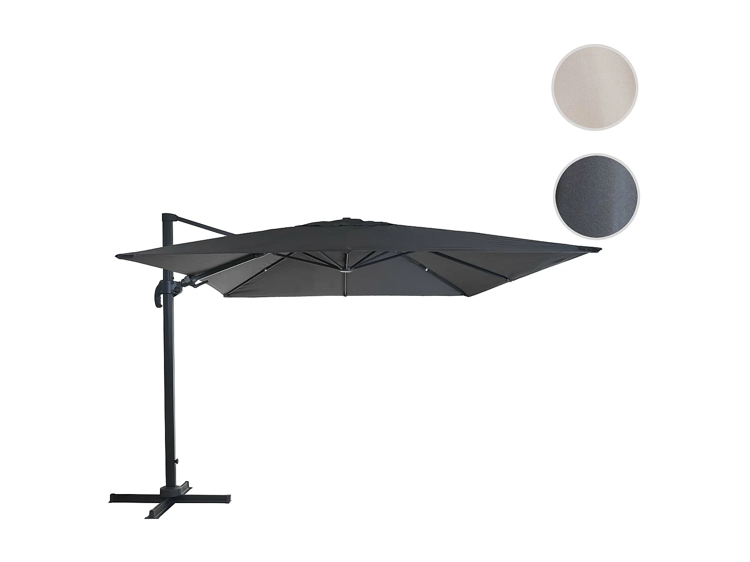 Obrotowy parasol wspornikowy MCW-A96 III,  antracyt bez podstawy, obrotowy