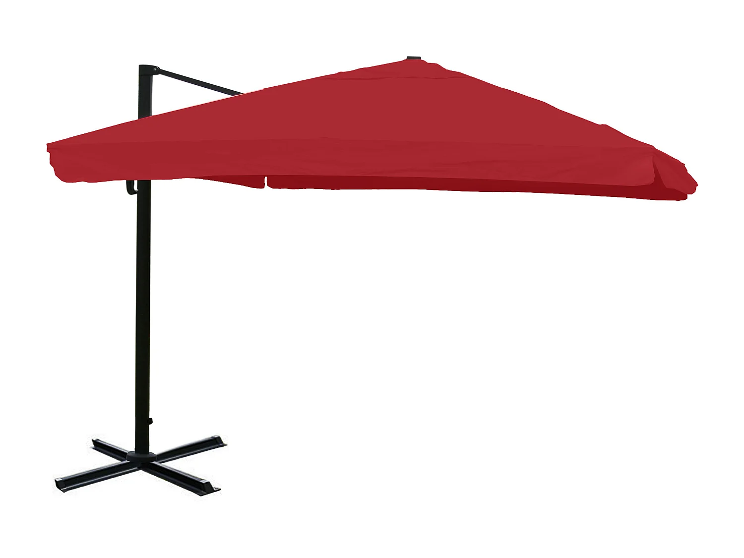 Obrotowy parasol wspornikowy MCW-A96 III,  klapa, bordowy bez stojaka, obrotowy