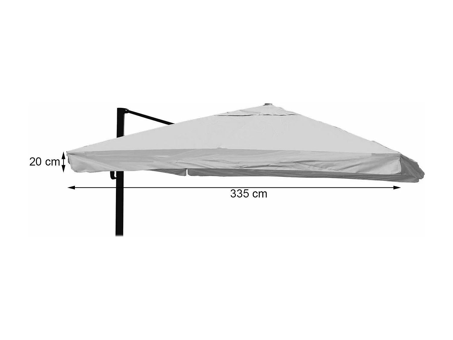 Wymienny pokrowiec do parasola MCW-A96 II,  kremowy