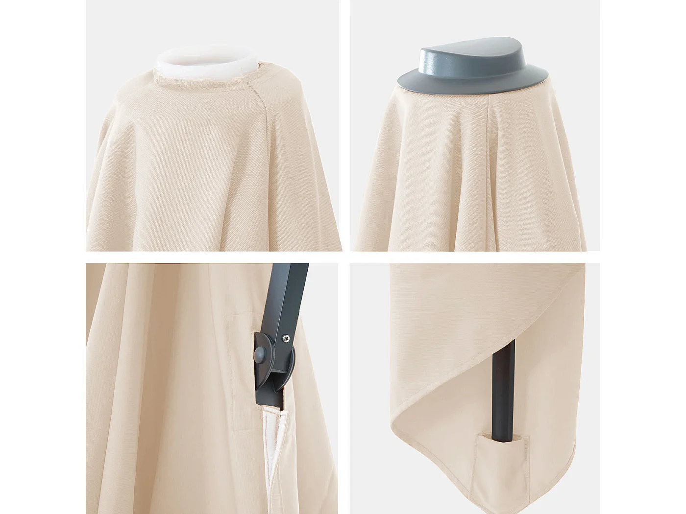 Wymienny pokrowiec do parasola MCW-A96 II,  kremowy