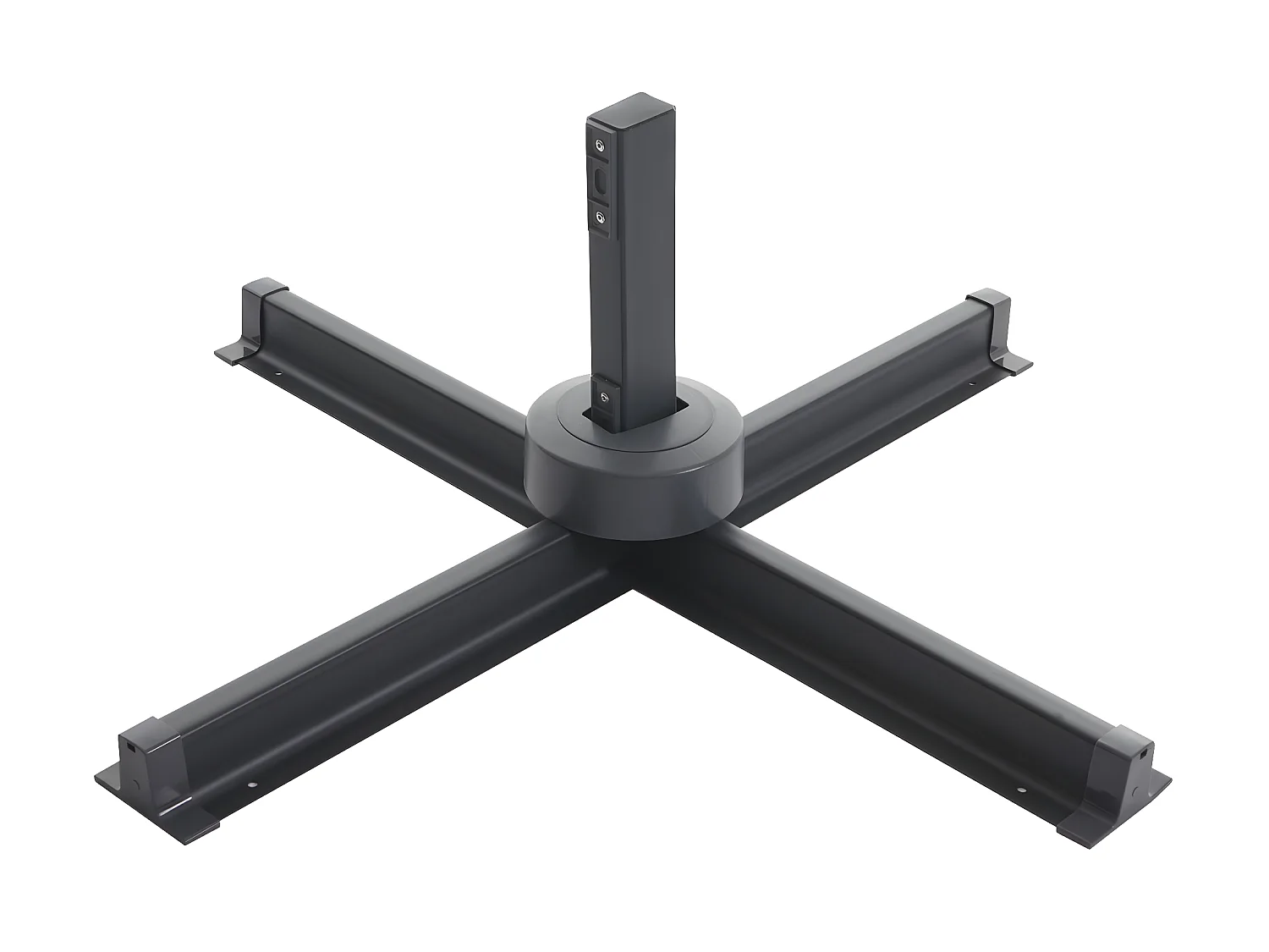 Zweefparasol MCW-A96 III,  Flap, antraciet met voet