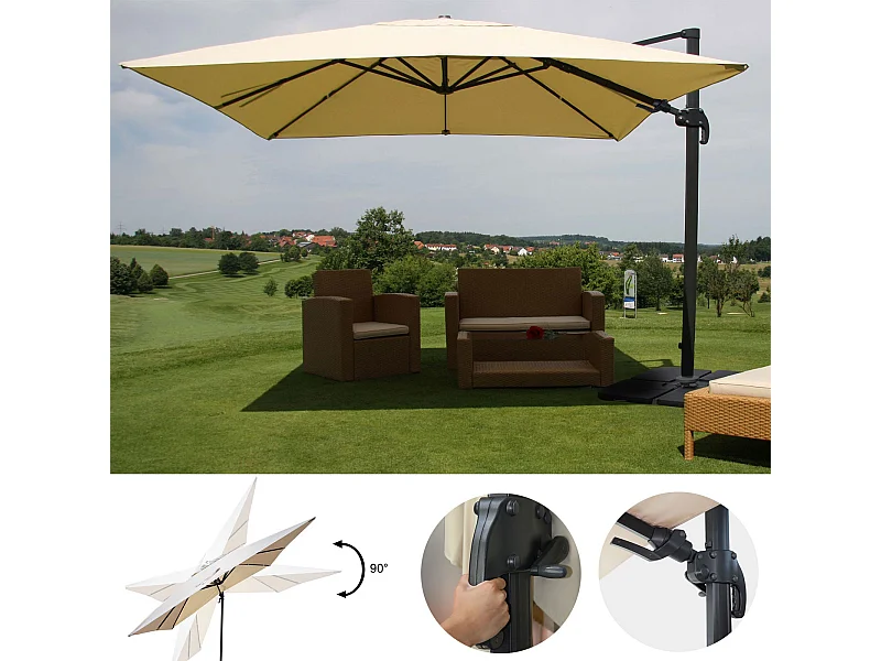 Parasol do sygnalizacji świetlnej MCW-A96 I,  kremowy ze stojakiem