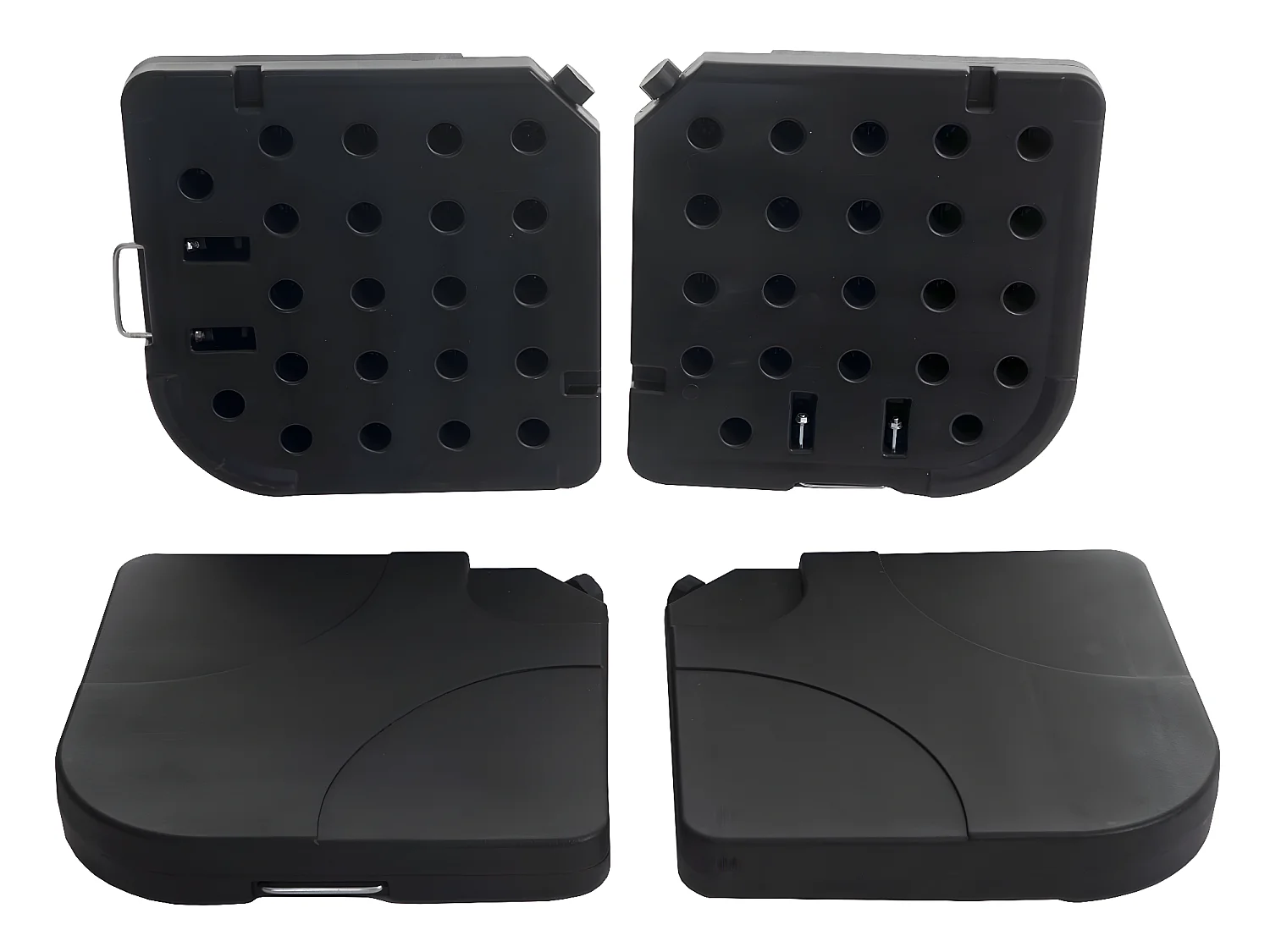 Zweefparasol MCW-A96 I draaibaar,  turquoise met standaard, draaibaar