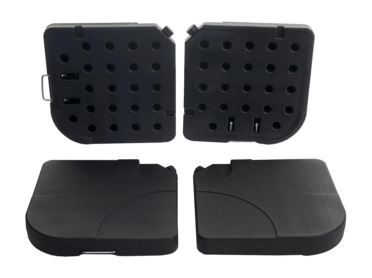 Ombrellone parasole decentrato MCW-A96 3x3m ~ azzurro girevole con base