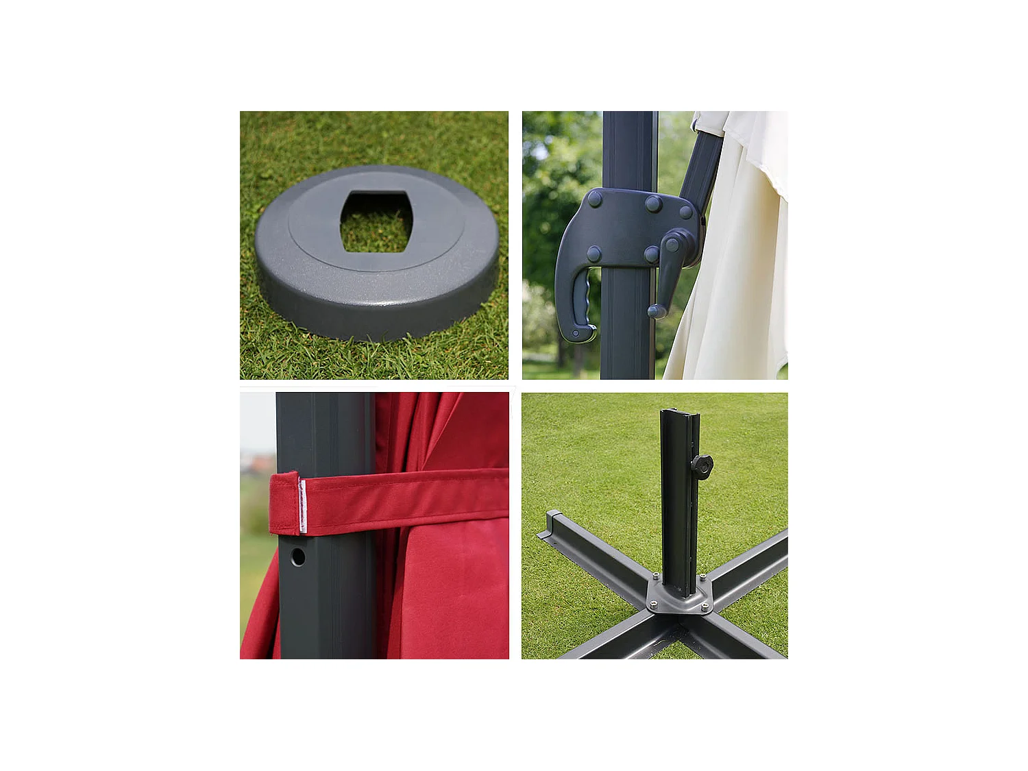 Parasol świetlny MCW-A96 III,  Klapa, kremowy bez stojaka, obrotowy