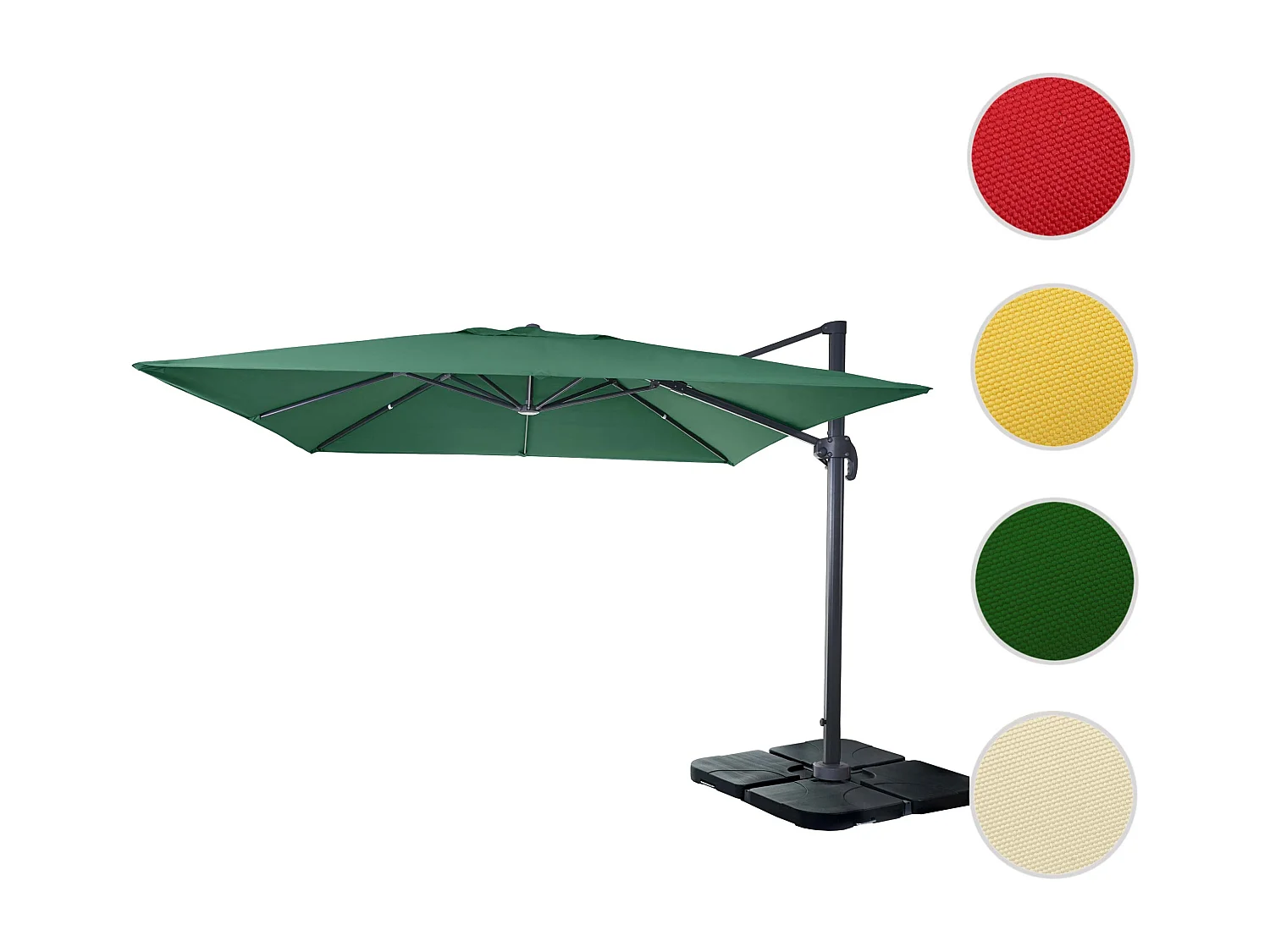 Parasol do świateł drogowych MCW-A96 I obrotowy,  ciemnozielony ze stojakiem, obrotowy