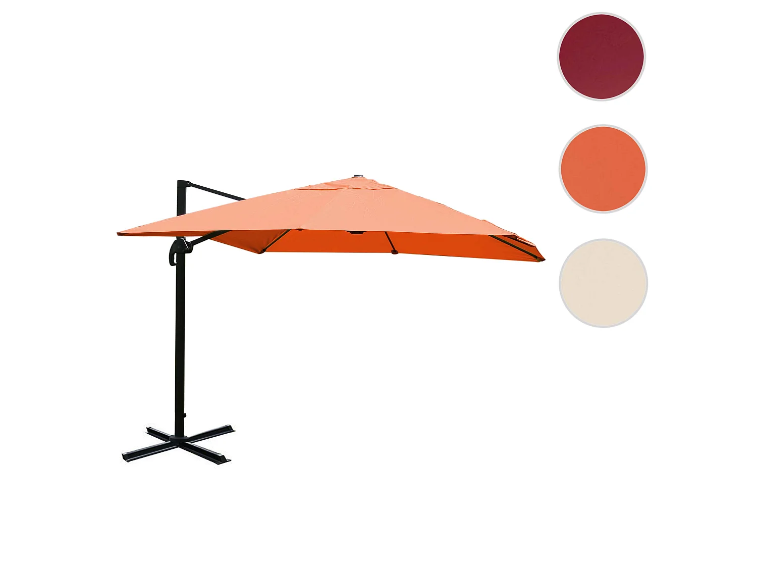 MCW-A96 III drejelig parasol,  terrakotta, uden stativ, drejelig