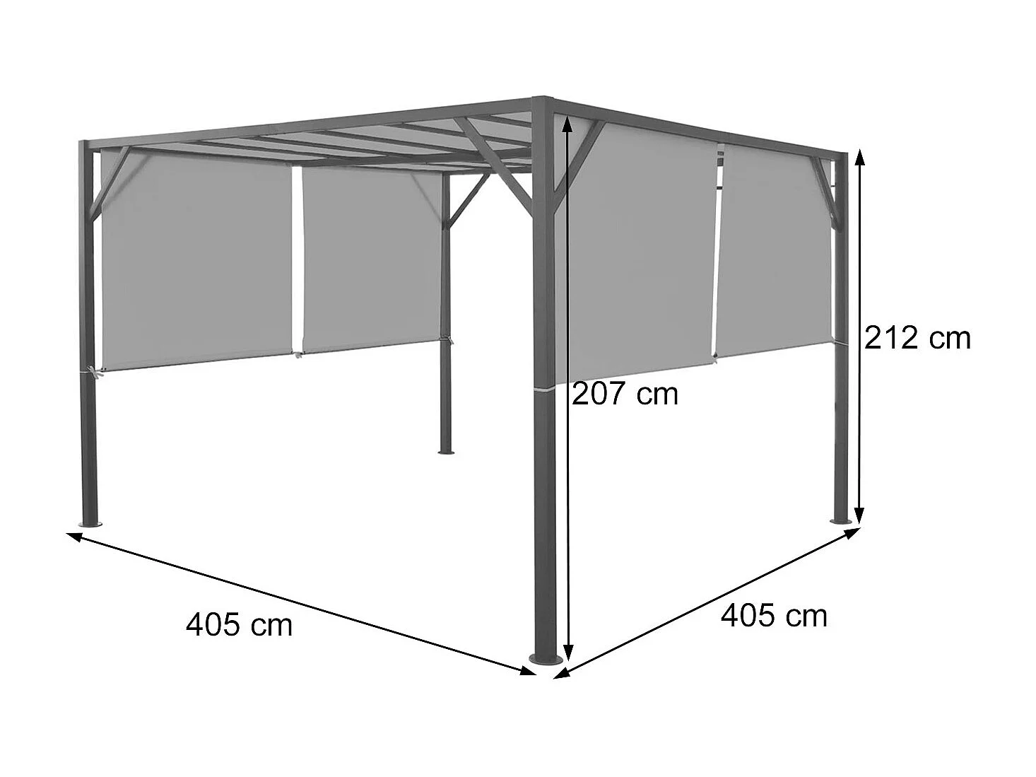 Pergola Beja zielony,  4x4m