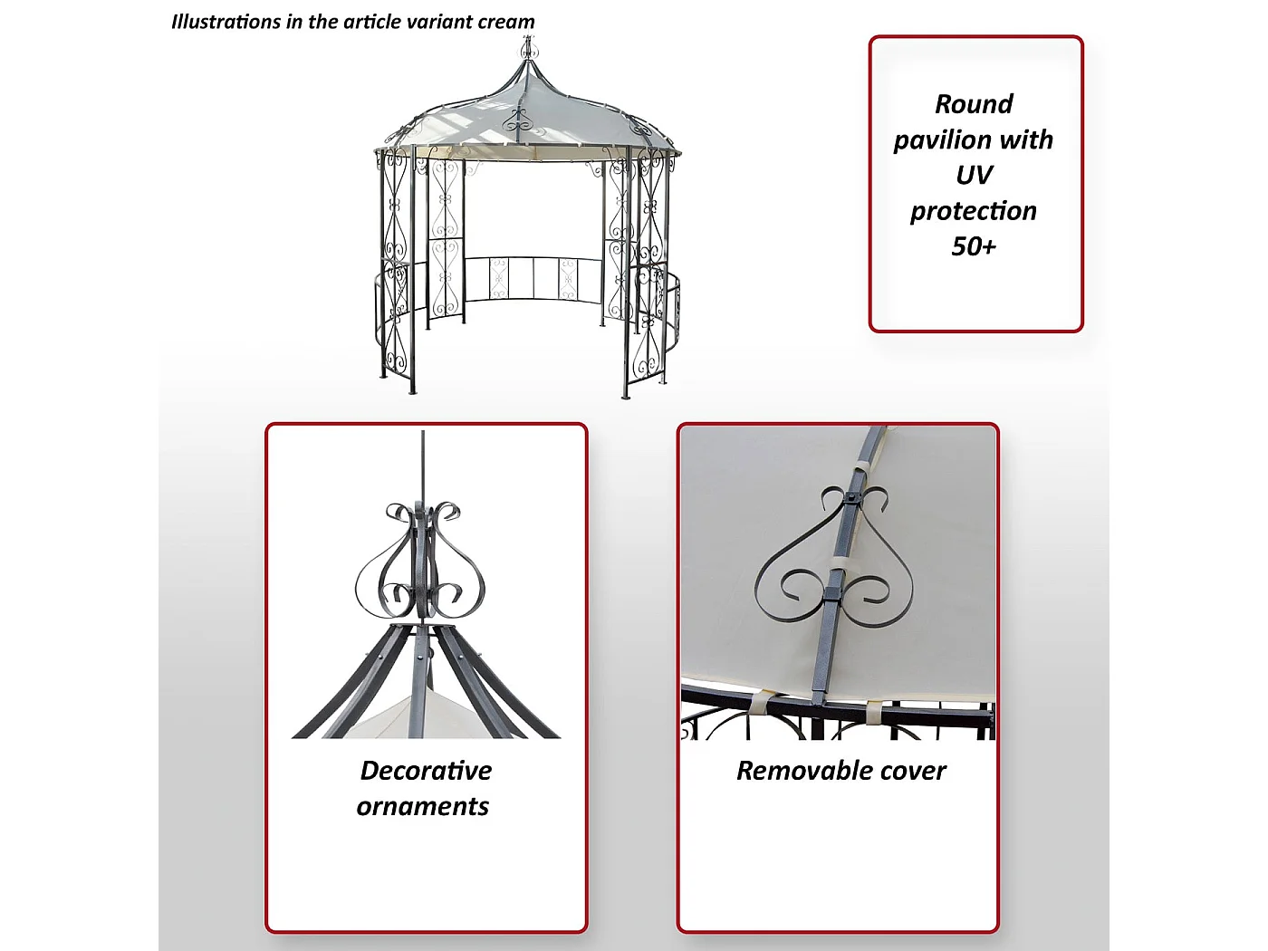 Pergola Cabrera,  cremefarvet