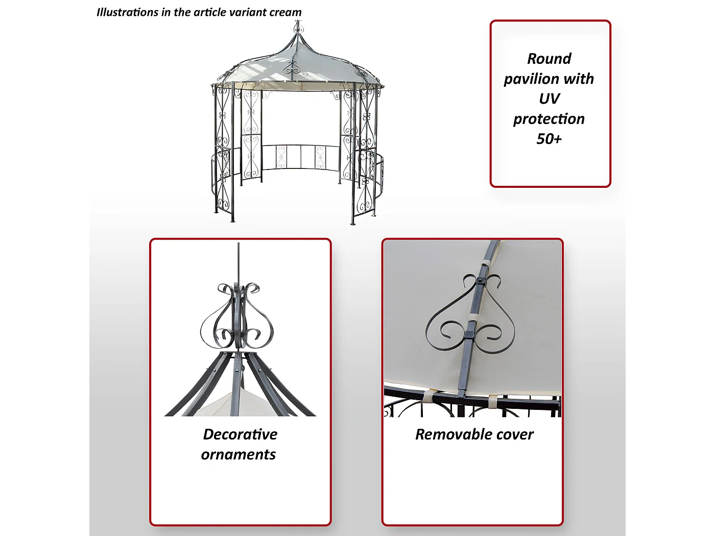 Pergola Cabrera,  cremefarvet