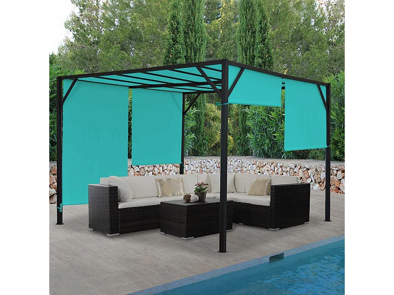 Pergola Beja turkusowo-niebieski,  3x4m