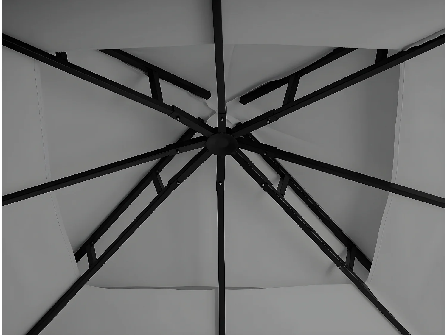 Pergola MCW-F94 stal + ściana boczna,  szary