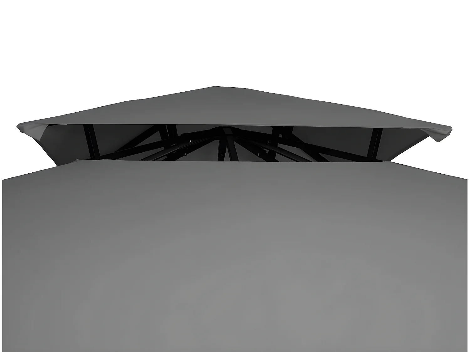 Pergola MCW-F94 stal + ściana boczna,  szary