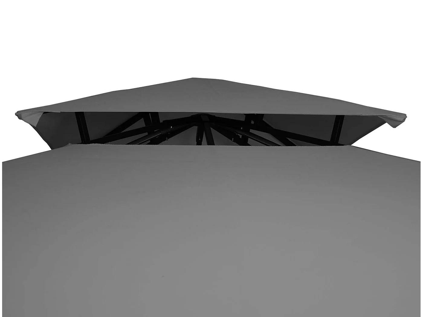 Gazebo pergola estensibile baldacchino moderno elegante giardino patio MCW-F94 acciaio poliestere 2,5x2,5m ~ grigio