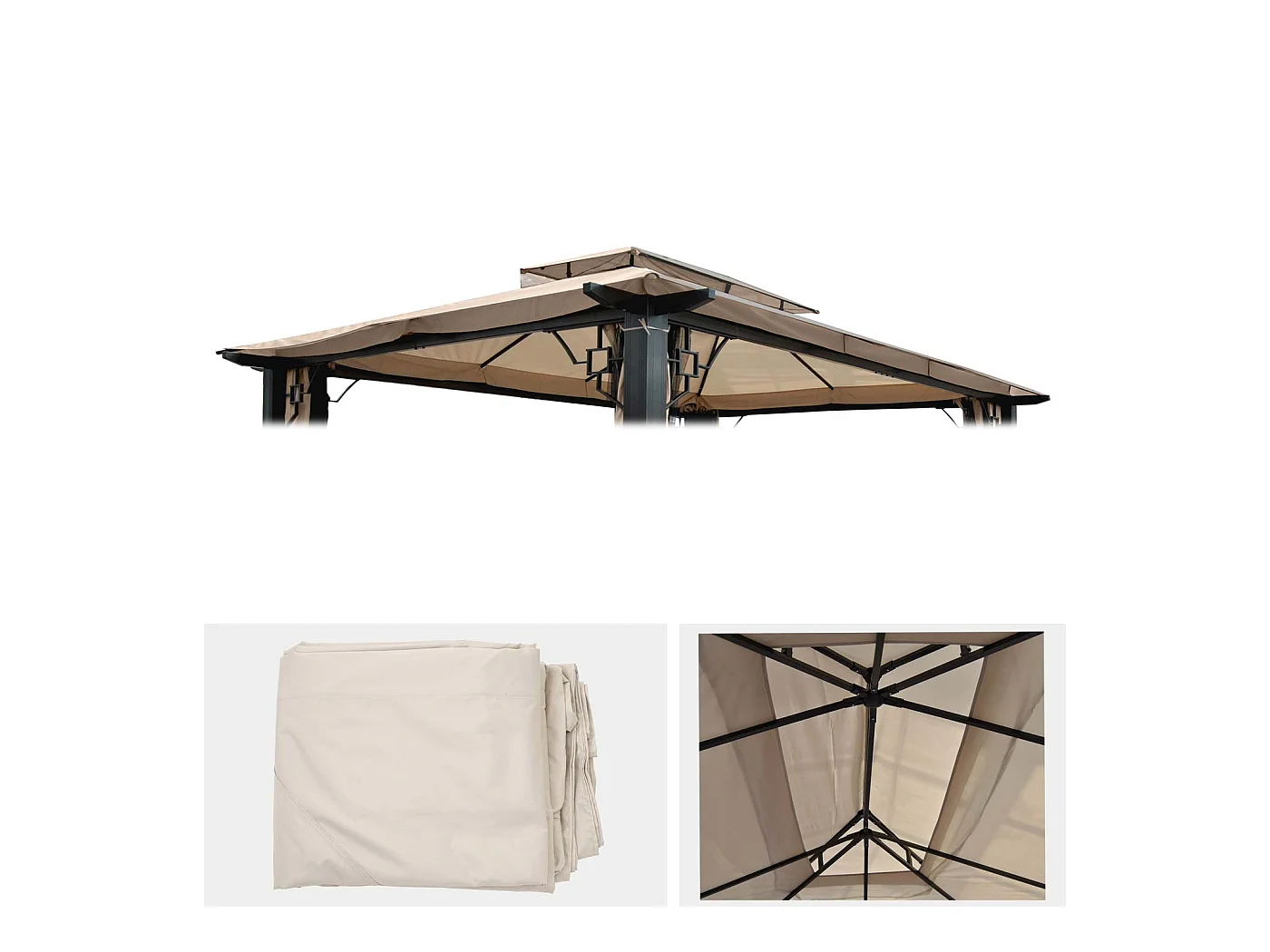 Ersatzbezug Dach für Pergola Nisa, Creme