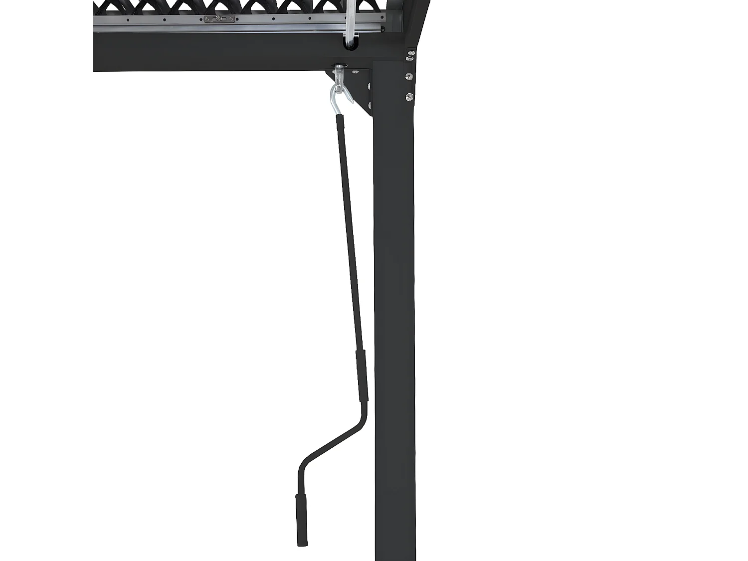 Aluminiowa pergola MCW-L41 z 6-krotną ścianą boczną,  antracyt