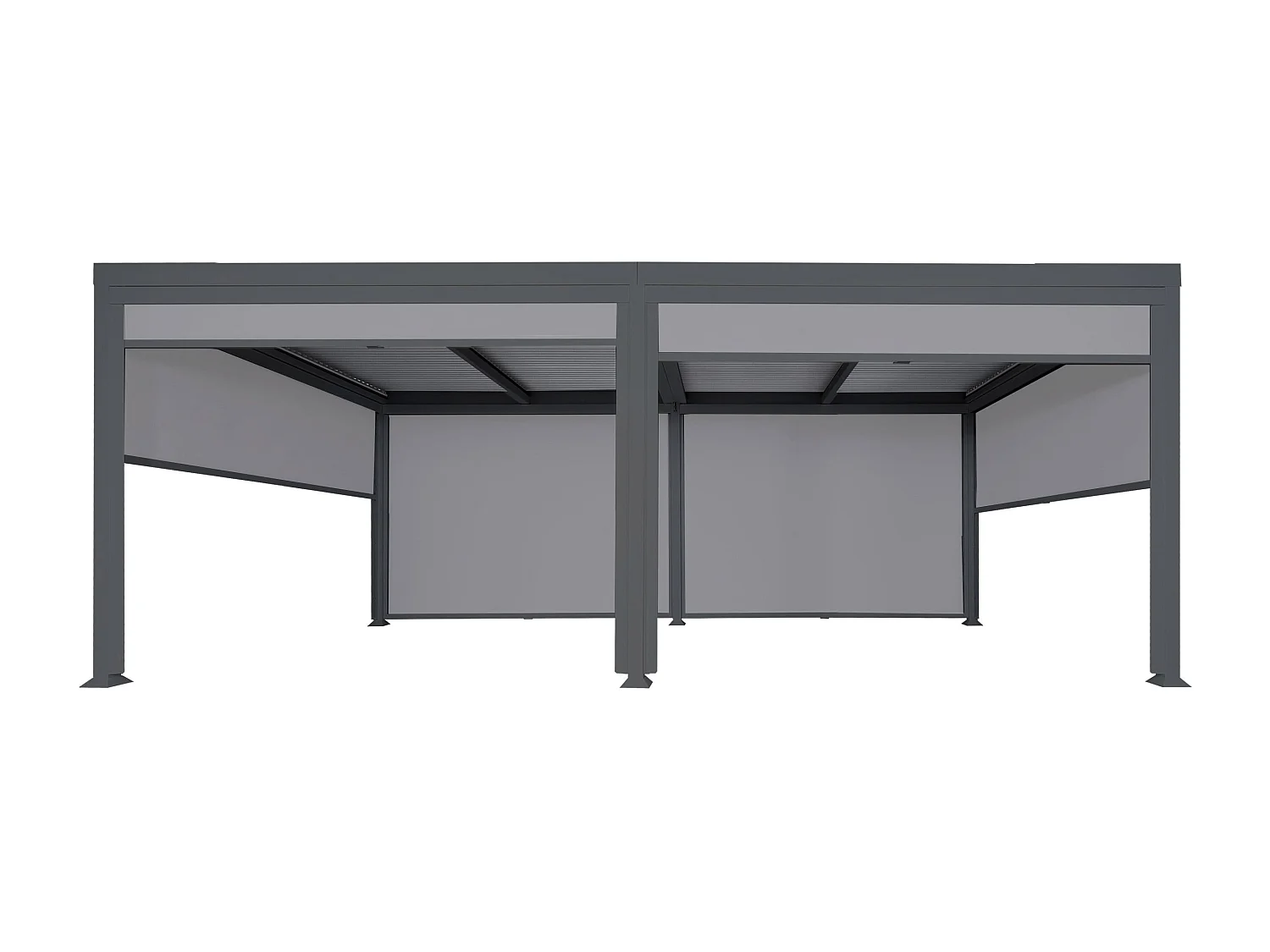 Aluminiumspergola MCW-L41 med 6 sidevægge,  antracit