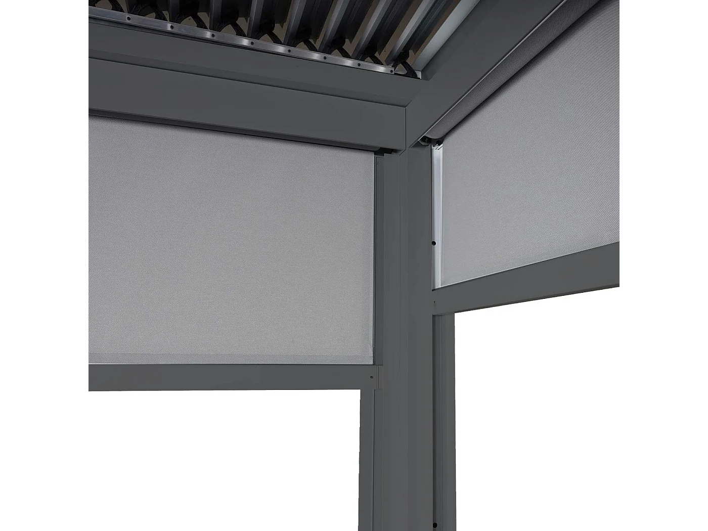 Aluminiumspergola MCW-L41 med 6 sidevægge,  antracit