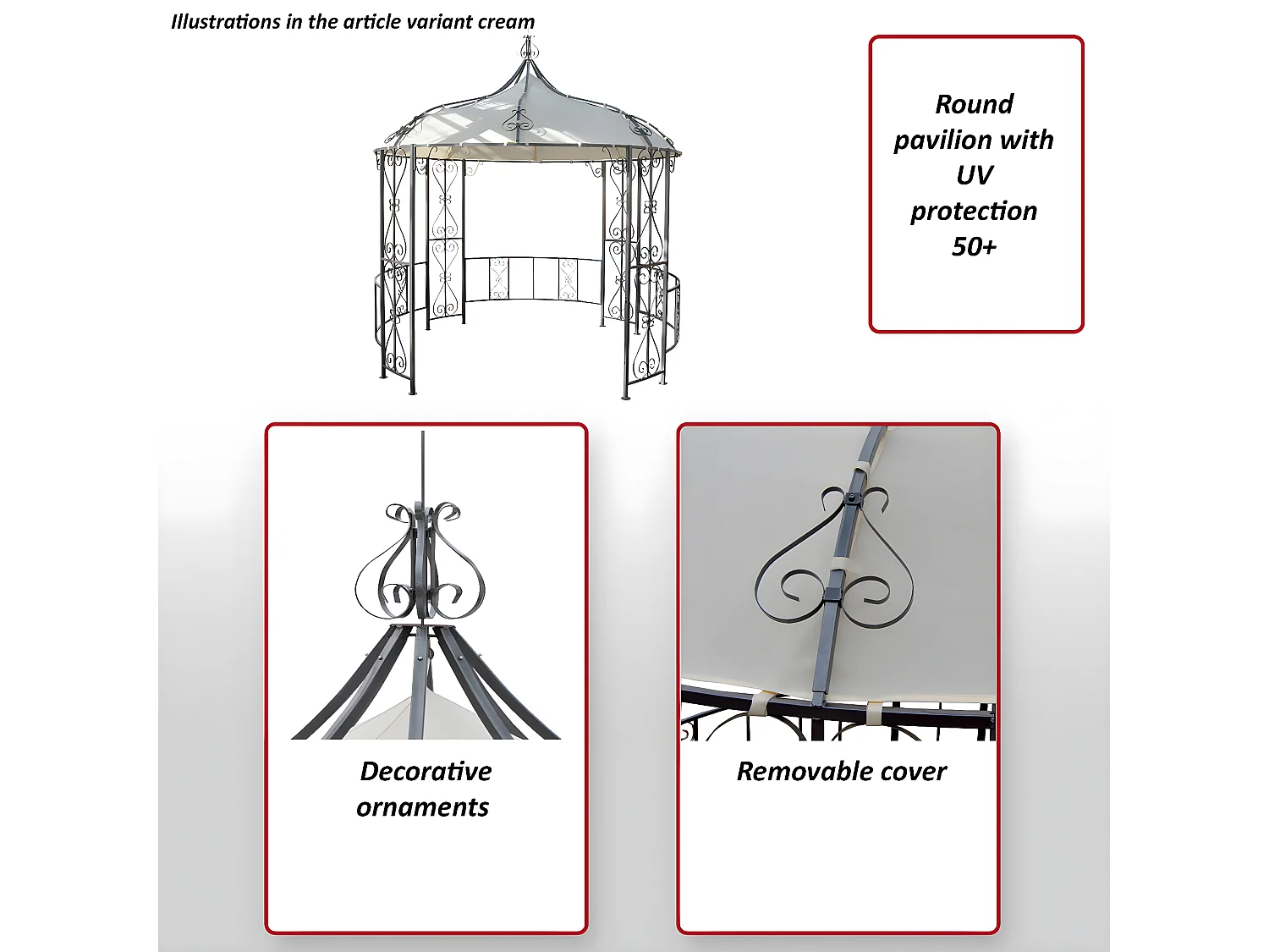 Pergola Cabrera,  lichtgrijs