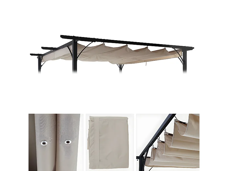 Ersatzbezug Dach Pergola MCW-C42, Creme