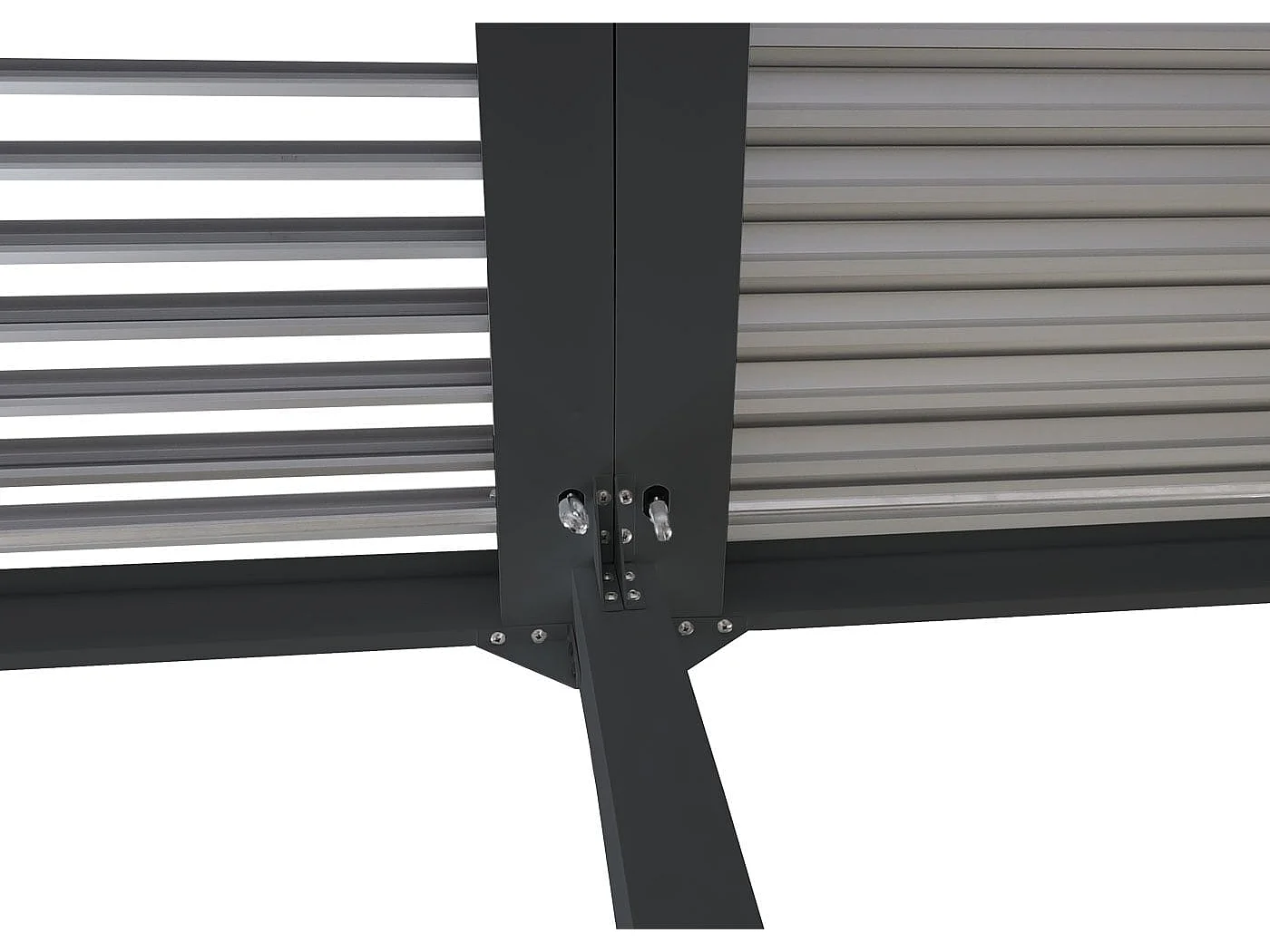 Aluminiumspergola MCW-L41 med 3 sidevægge,  antracit