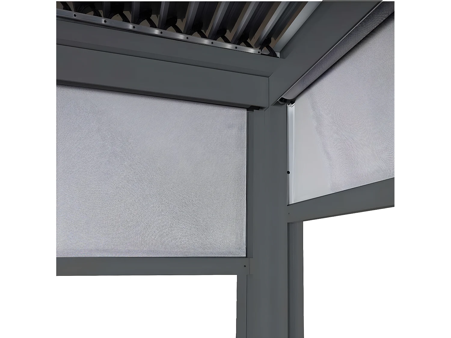 Pergola aluminiowa MCW-L41 z 2x ścianką boczną,  antracyt