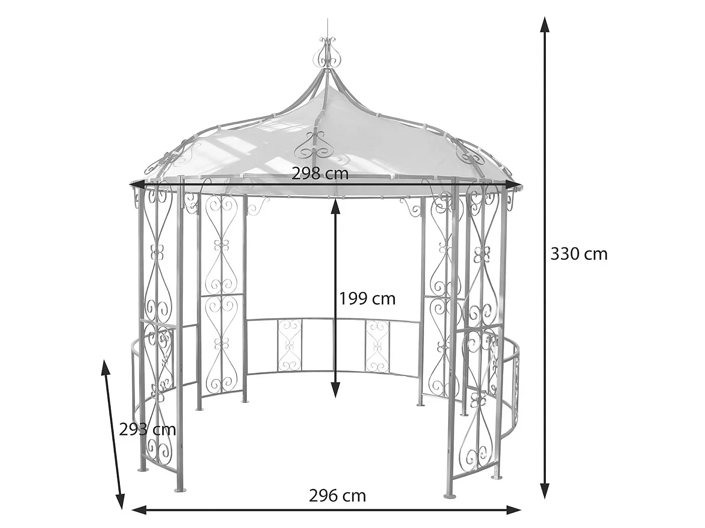 Pergola Cabrera, Terracotta-braun