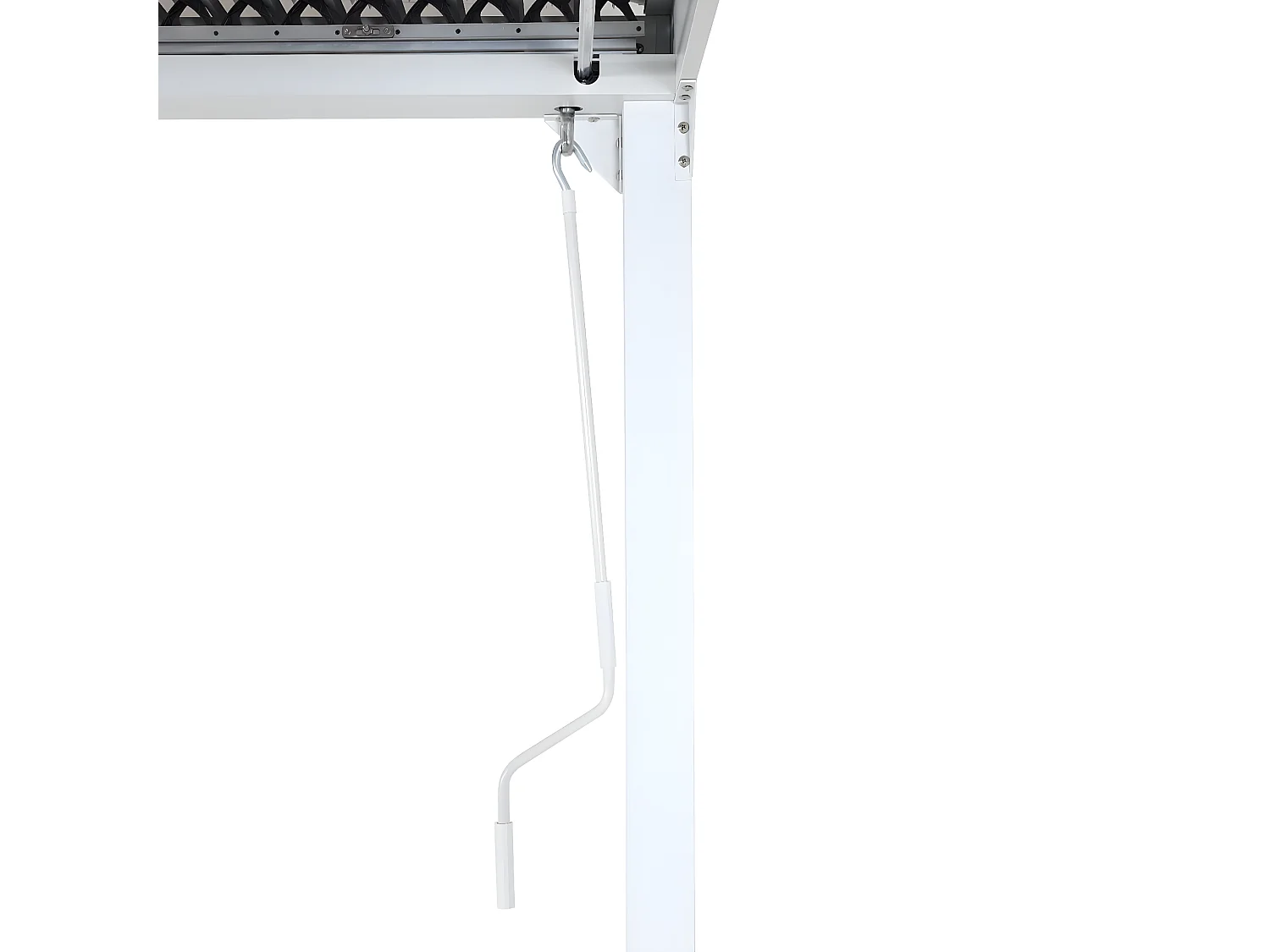 Aluminiowa pergola MCW-L41 z 6-krotną ścianą boczną,  biały