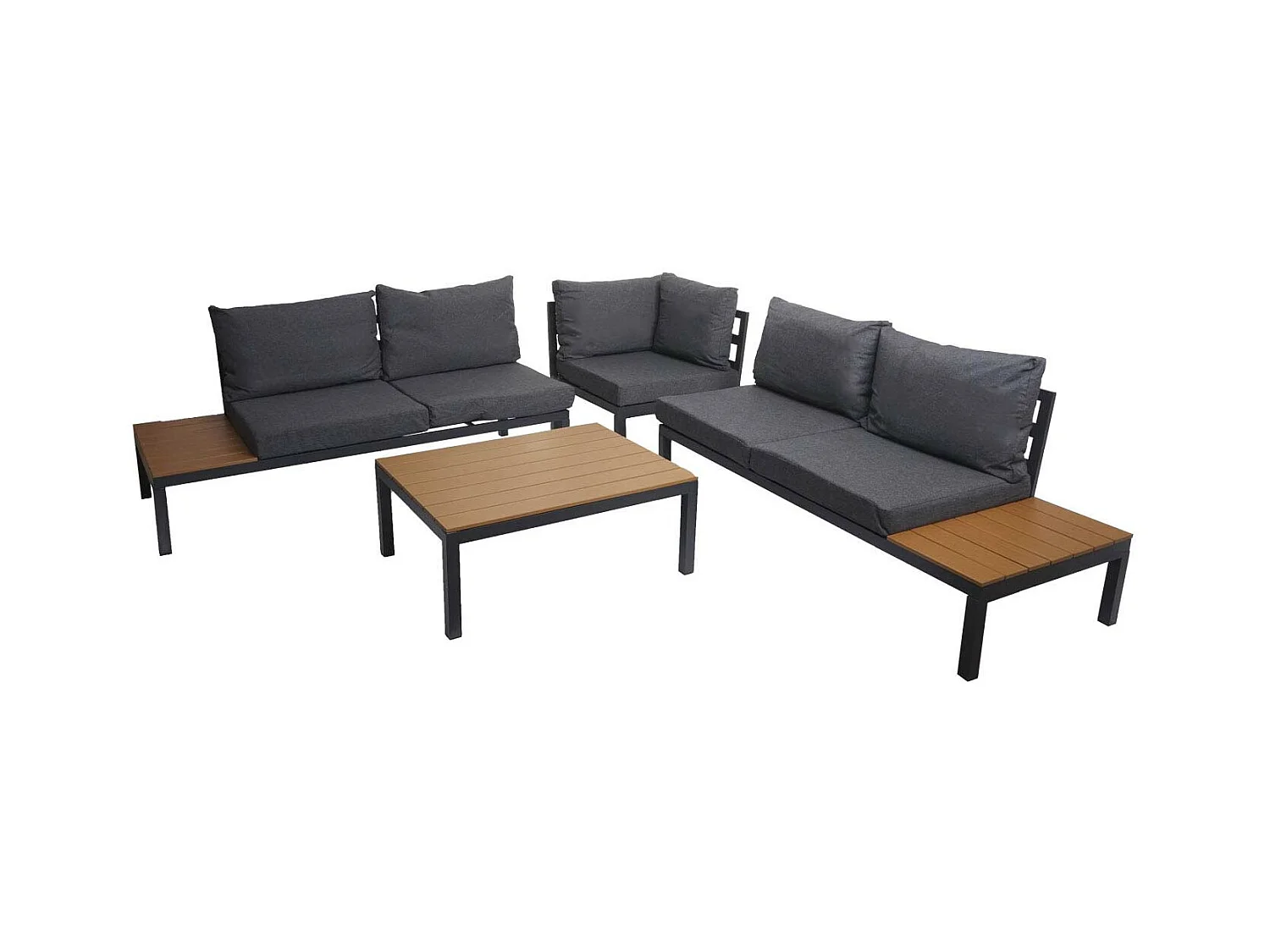 Zestaw ogrodowy MCW-H54b (2-częściowy),  ciemnoszara tapicerka