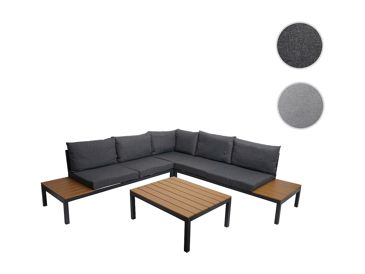 Zestaw ogrodowy MCW-H54b (2-częściowy),  ciemnoszara tapicerka