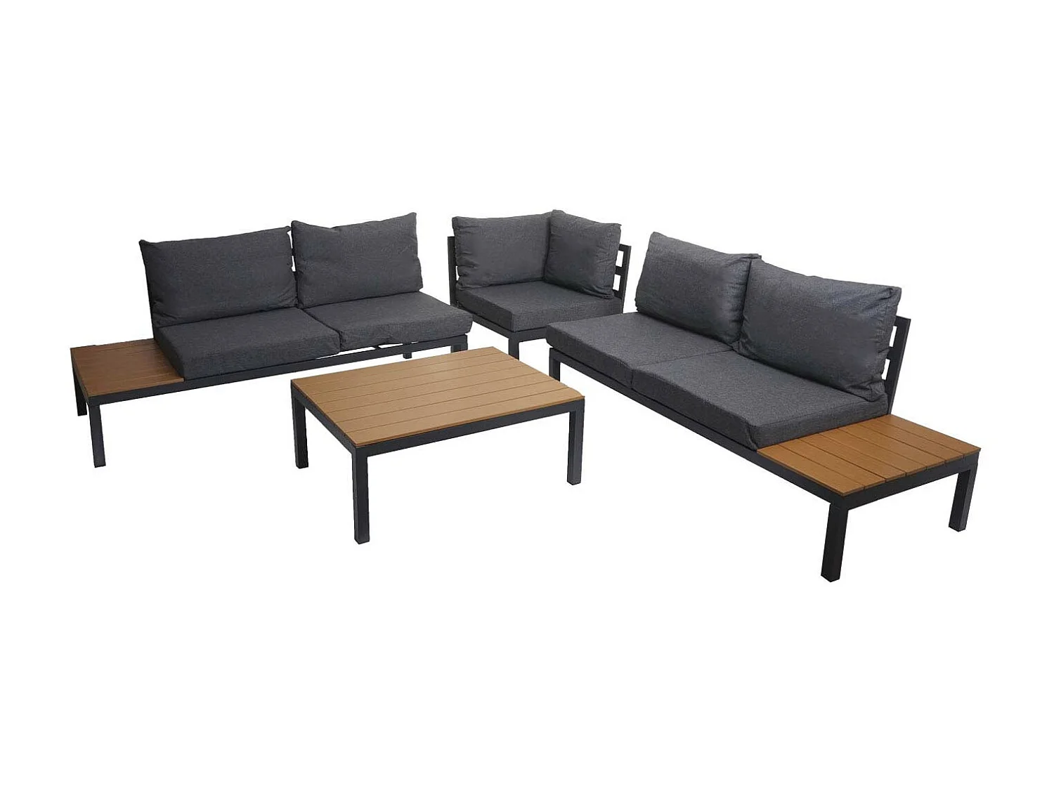 Zestaw ogrodowy MCW-H54b (2-częściowy),  ciemnoszara tapicerka