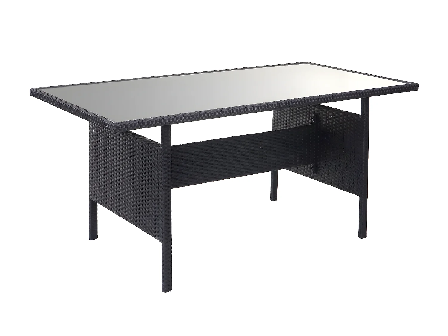 Polyrotan-set MCW-A29 met bank,  kussens donkergrijs, met bankje