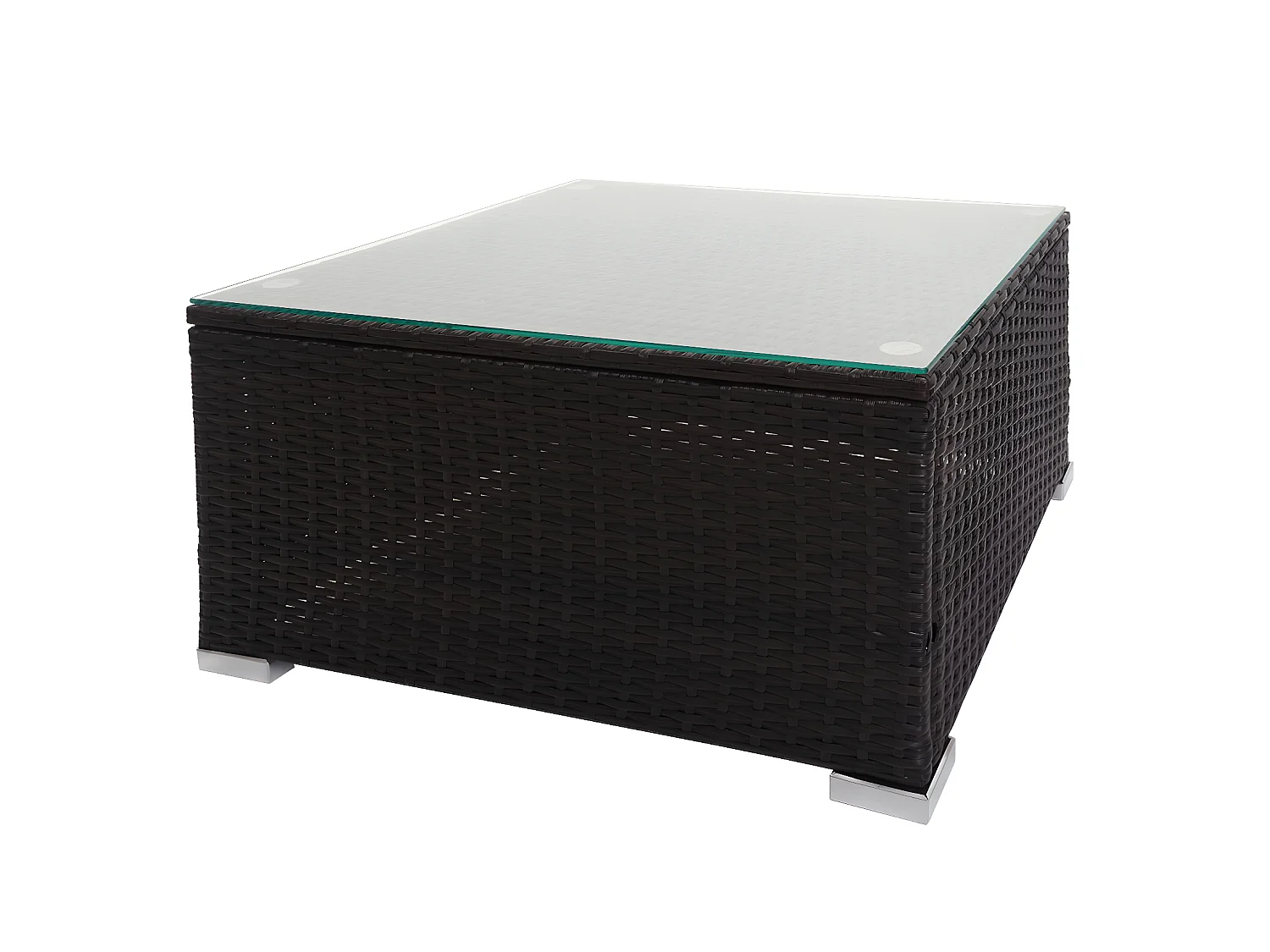 Poly-rattan set MCW-F57 (3-delig),  bruin, kussens donkergrijs zonder sierkussens