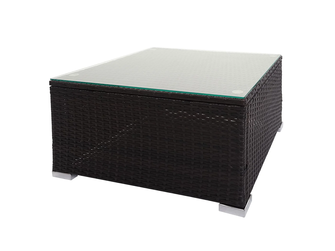 Poly-Rattan Garnitur MCW-F57 (3-teilig), Braun, Kissen dunkelgrau ohne Deko-Kissen