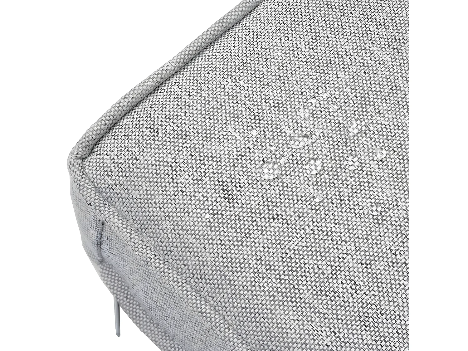 Tuinset MCW-G28 rotan (4-delig),  grijs, kussens lichtgrijs