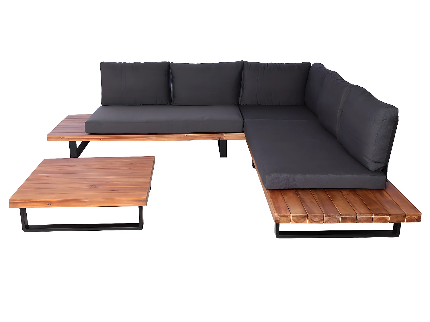 Tuinset MCW-H54 (set van 2),  bruin, donkergrijze bekleding