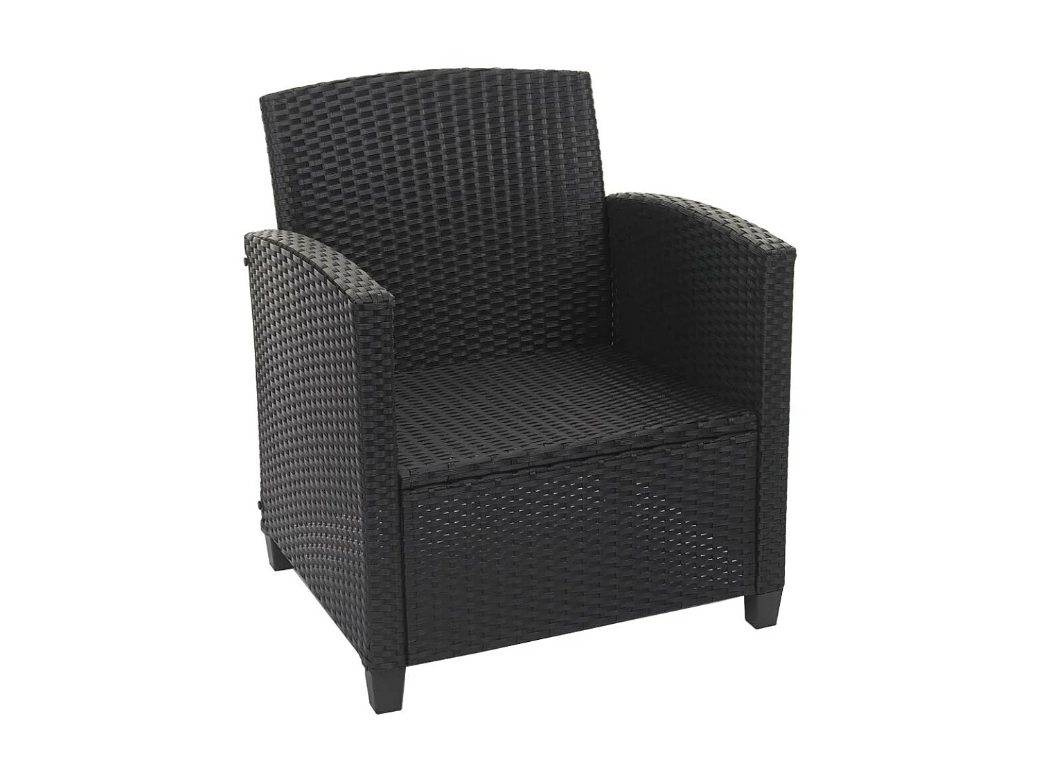 Zestaw rattanowy XXL MCW-F10 (4 szt.),  antracyt