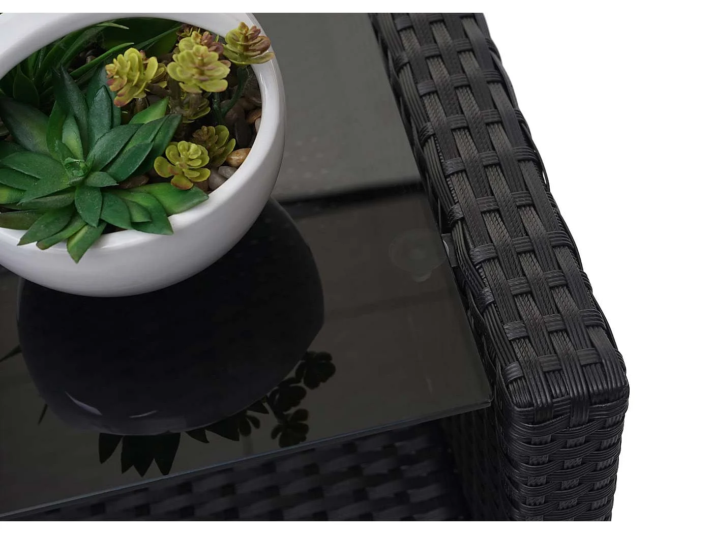 Zestaw rattanowy XXL MCW-F10 (4 szt.),  antracyt