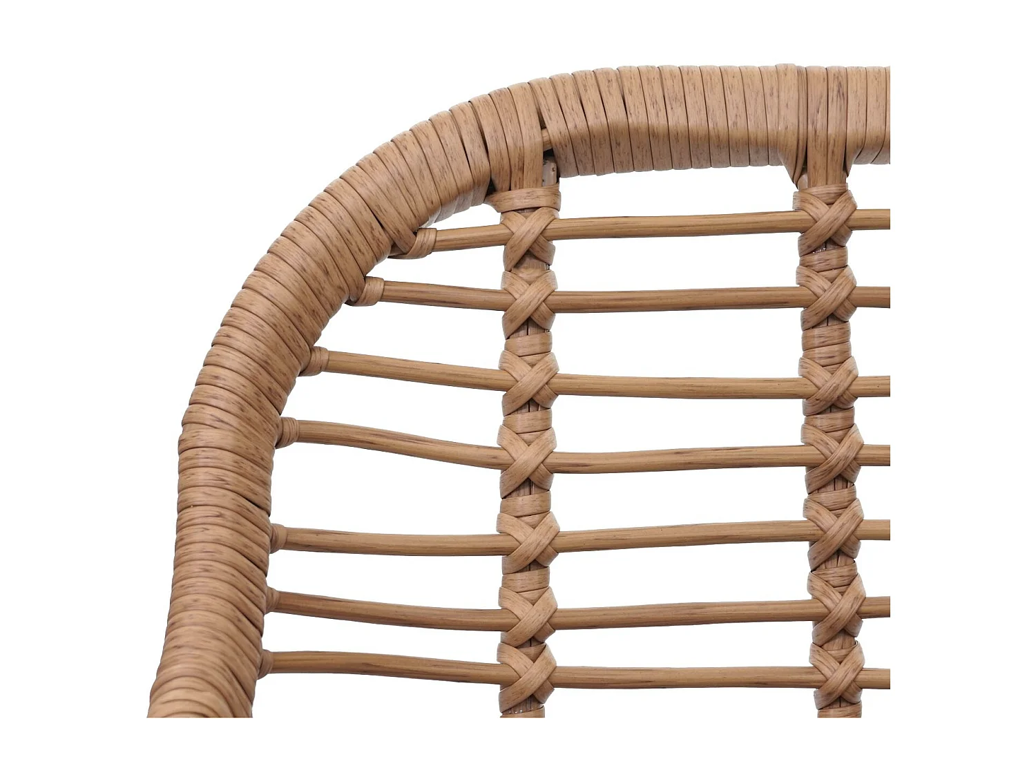 Set salotto giardino esterno salottino con tavolino MCW-G17 polyrattan design moderno legno chiaro con cuscini avorio