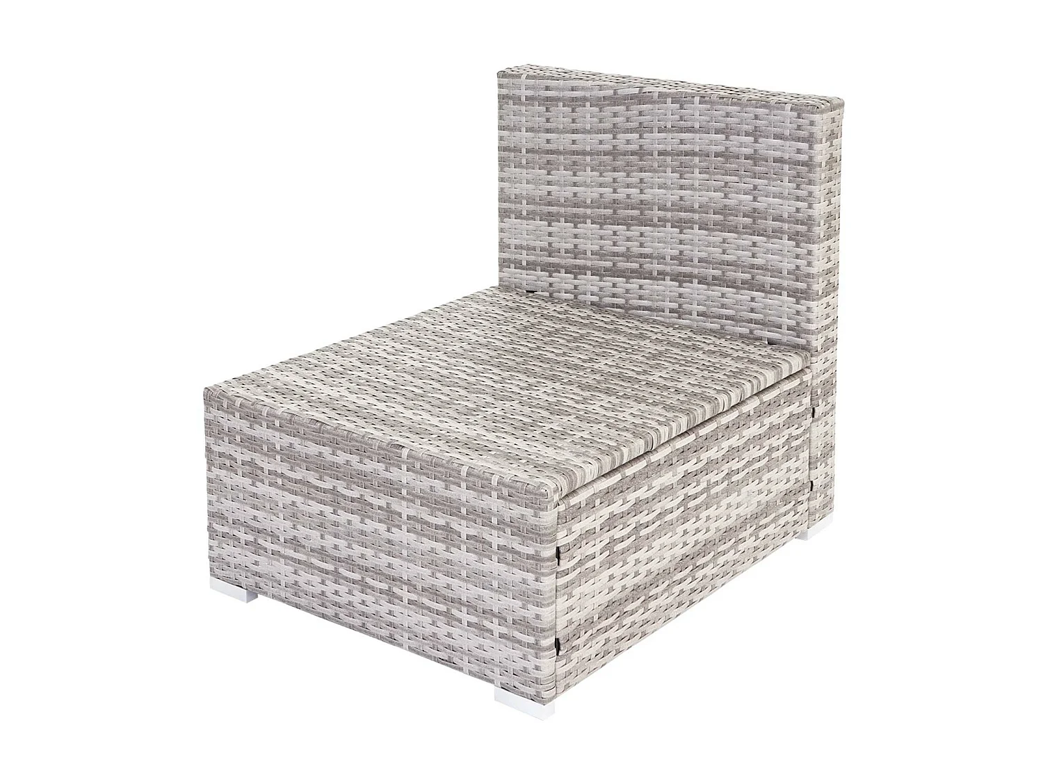 Zestaw polirattanowy Busto,  szary, poduszki kremowe