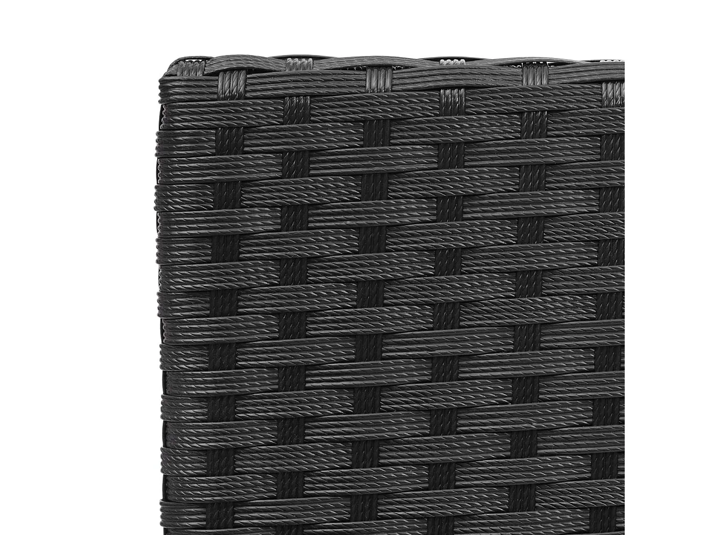 Set salotto giardino esterno salottino elegante MCW-F55 polyrattan nero con cuscini grigio scuro