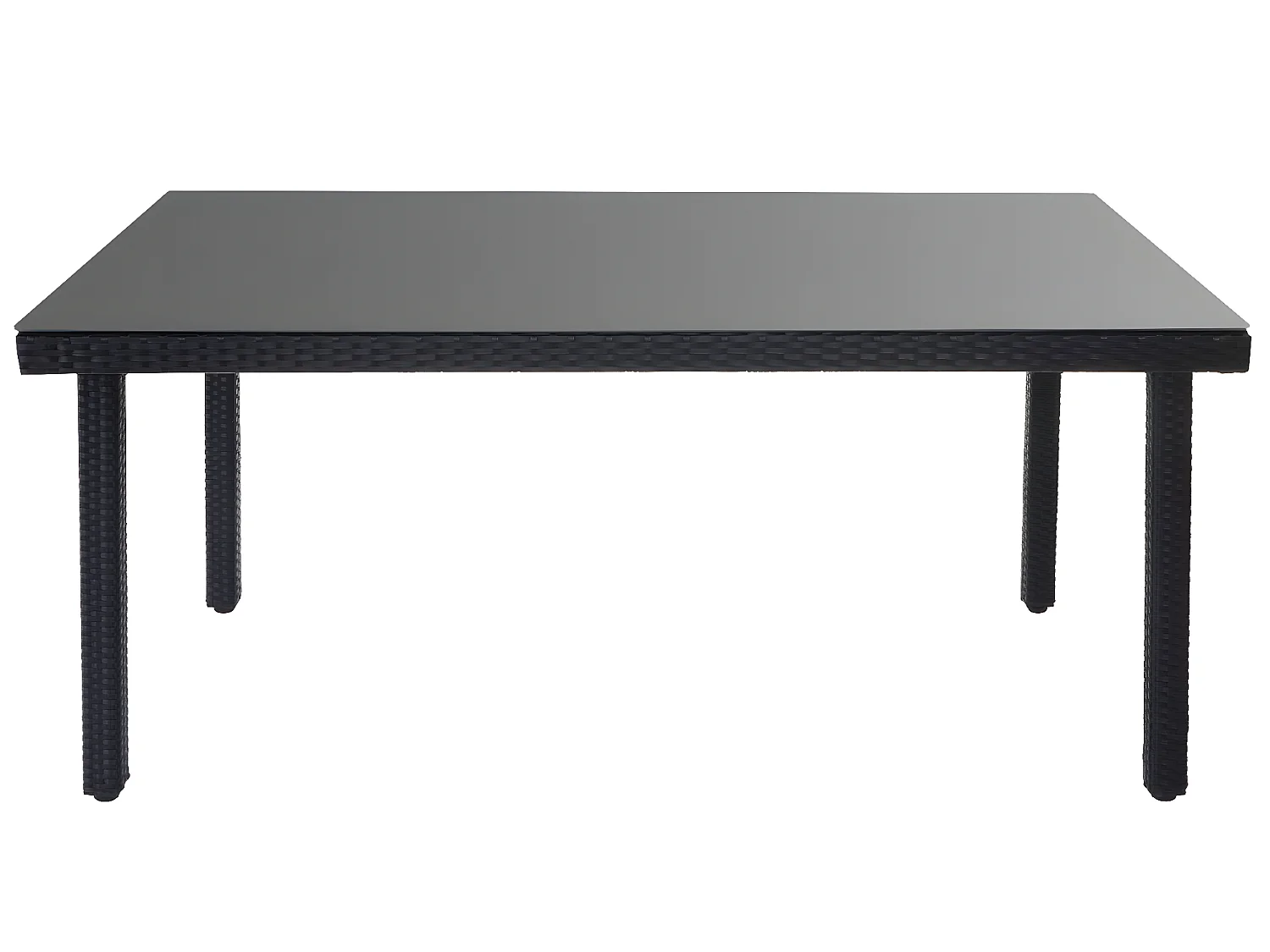 Polyrotan-set  Hamar (7-delig),  antraciet, kussens crème