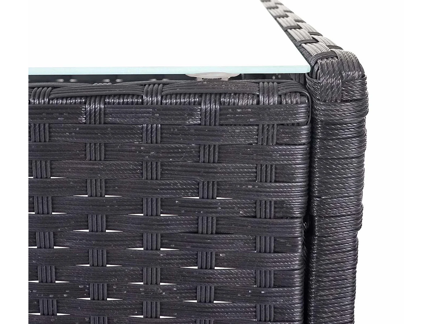 Poly-Rattan Garnitur MCW-D82 (4-teilig), Schwarz mit Kissen anthrazit