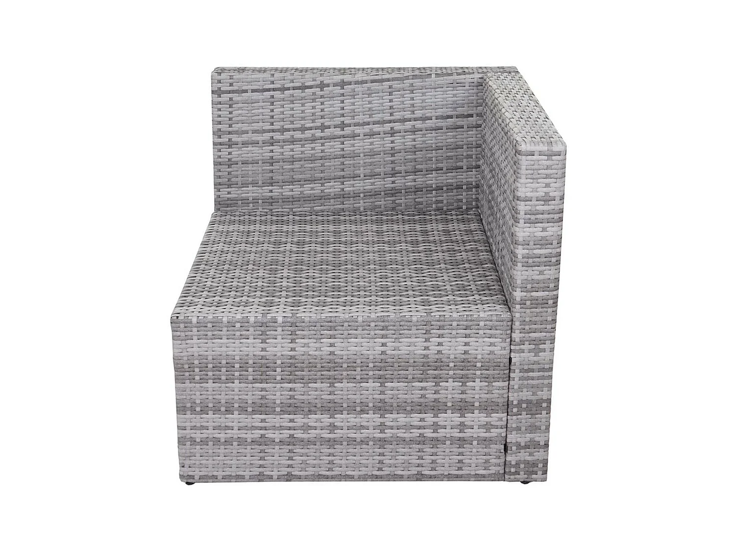 Set salotto giardino esterno salottino MCW-D24 polyrattan grigio con cuscini avorio