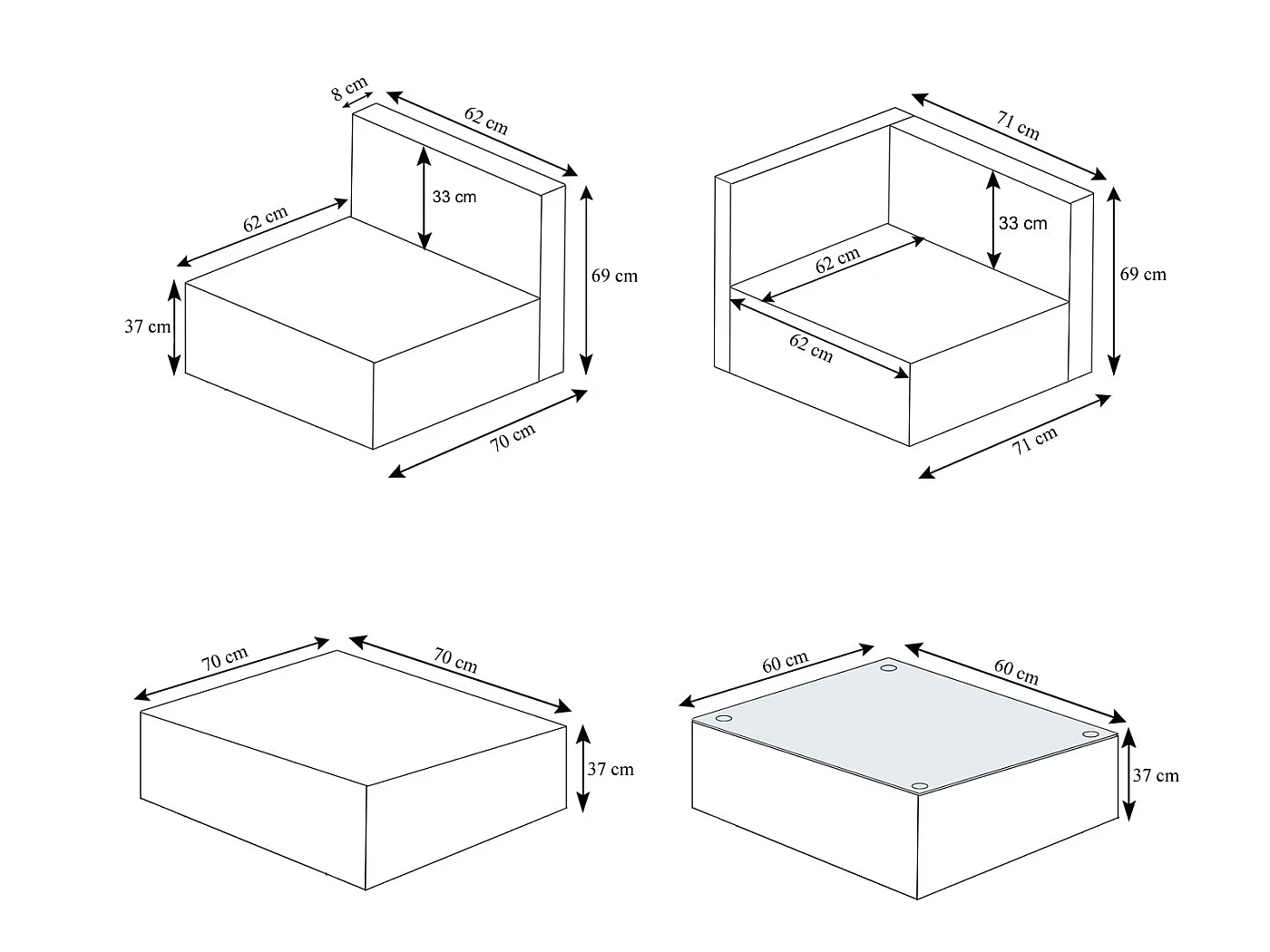 Poly-Rattan-Garnitur MCW-D24, Grau, Polster creme