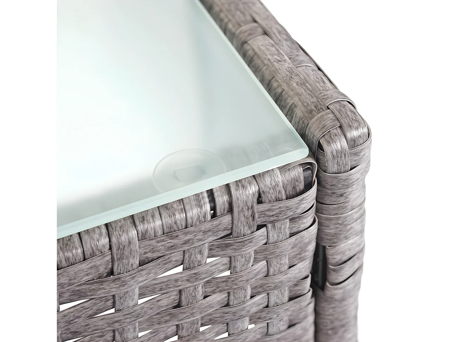 2-1-1 Poly-rotan tuinset Hamar,  grijs, antraciet kussens