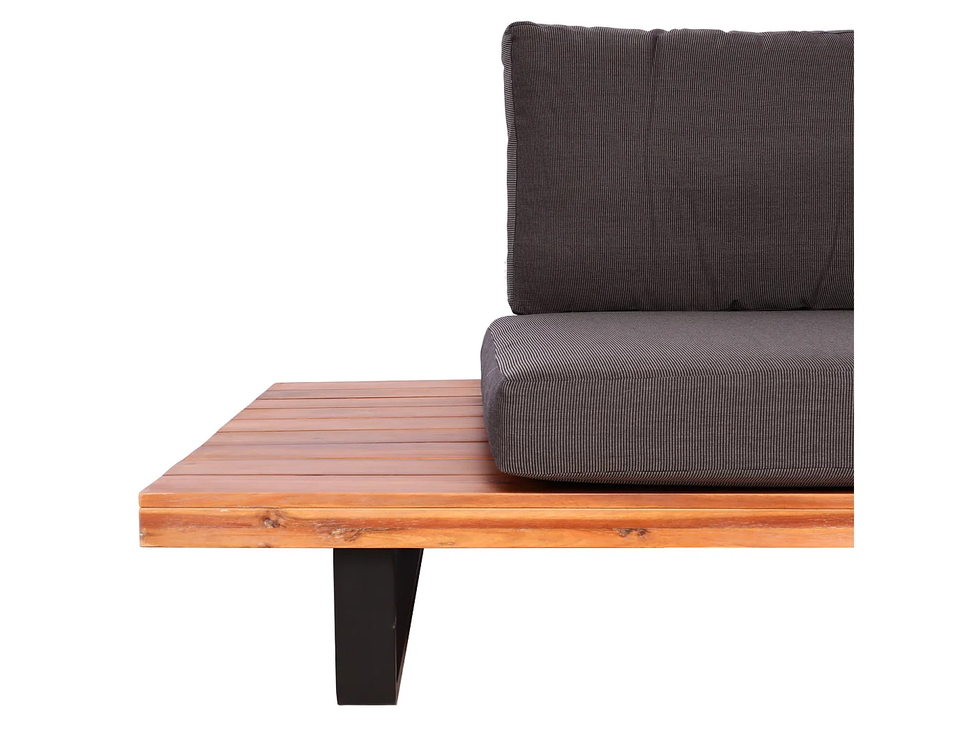 Zestaw ogrodowy MCW-H54 (zestaw 4-częściowy),  brązowy, tapicerka ciemnoszara