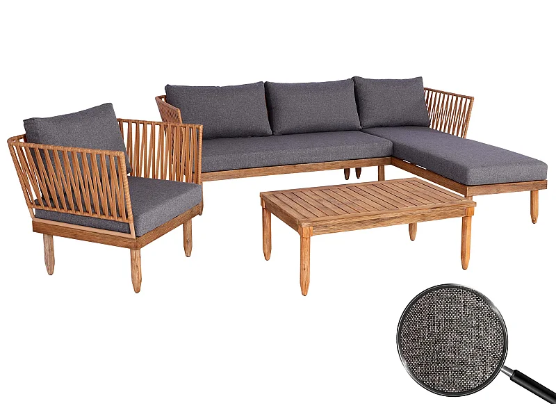 Garten-Garnitur MCW-L29 (4er-Set), Dunkelgrau